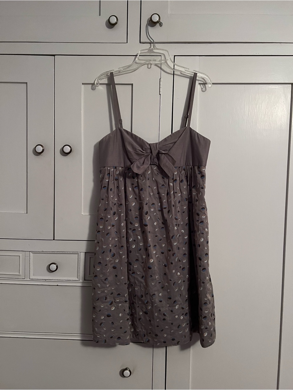 BCBGMaxAzria Taupe Satin Slip Dress
